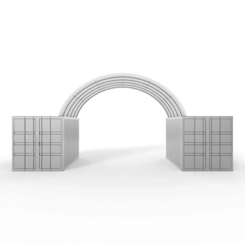 Střecha kontejneru 6x6m PVC 750g/m2