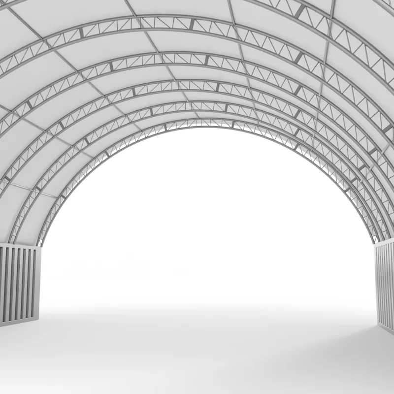 Zesílená střecha kontejneru 12x24m PVC 900g/m2