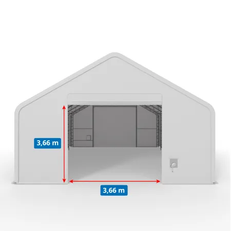 Stanová hala se sedlovou střechou 10x12,2 m PVC 900 g/m²