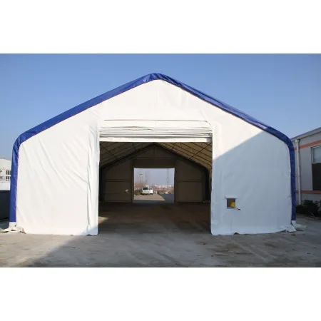 Stanová hala se sedlovou střechou 10x24,4 m PVC 900 g/m²