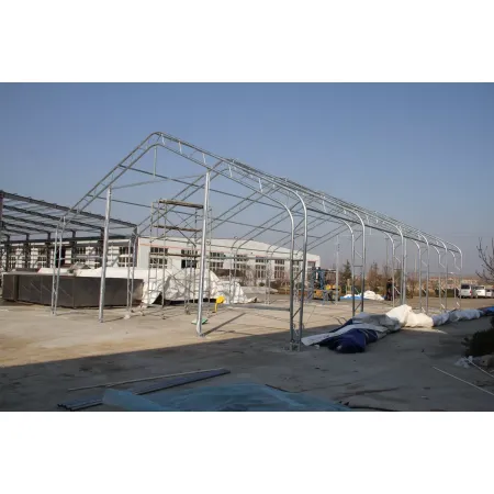 Stanová hala se sedlovou střechou 10x24,4 m PVC 900 g/m²