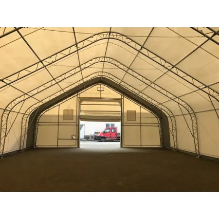 Hala pro stany se šikmou střechou 12,2x36,6m PVC 900g/m2
