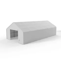 Stanová hala se šikmou střechou 15,25x61m PVC 750g/m2