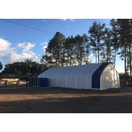 Stanová hala se šikmou střechou 15,25x61m PVC 750g/m2
