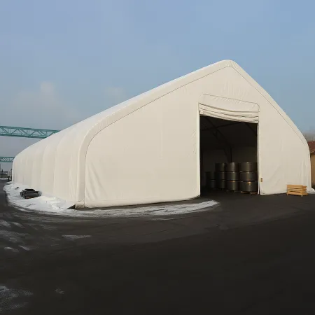 Stanová hala se sedlovou střechou 21,35x30,5 m PVC 750 g/m²