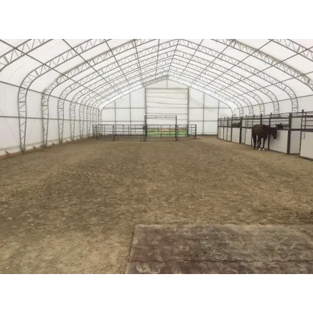 Stanová hala se šikmou střechou 18,3x24,4m PVC 750g/m2