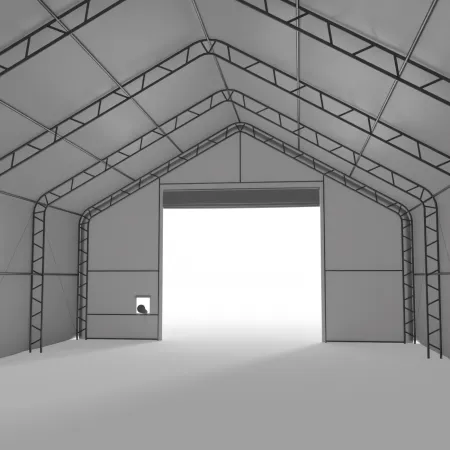 Stanová hala se sedlovou střechou 18,3x45,75 m PVC 750 g/m²