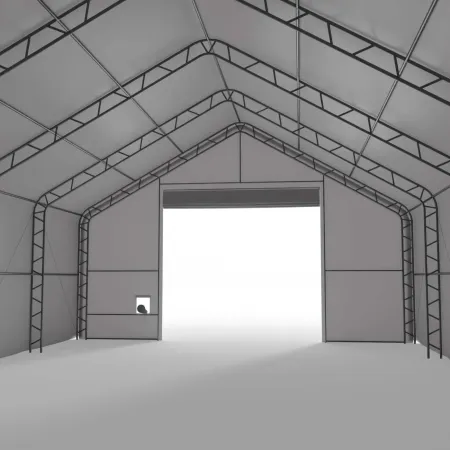 Stanová hala se sedlovou střechou 18,3x45,75 m PVC 900 g/m²