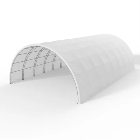 Oblouková plachtová hala 15,25x36,6m PVC 750g/m²