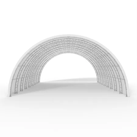 Oblouková plachtová hala 15,25x36,6m PVC 750g/m²