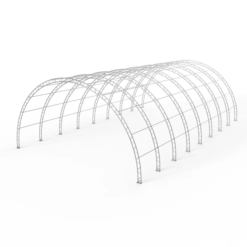 Oblouková plachtová hala 15,25x45,75m PVC 750g/m²