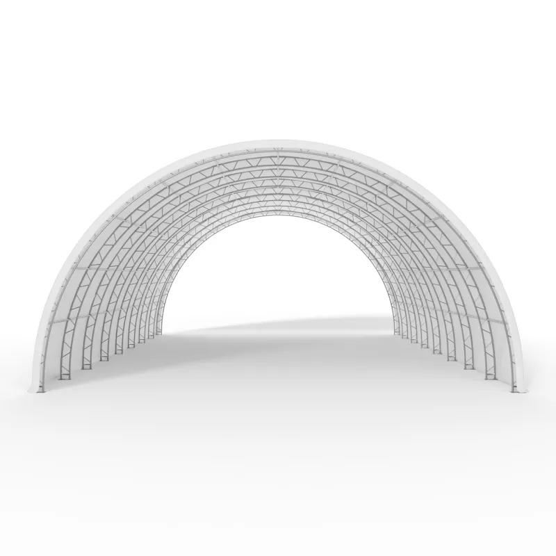 Oblouková plachtová hala 15,25x45,75m PVC 750g/m²
