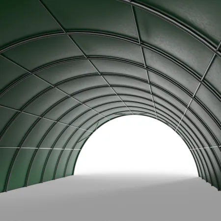 Oblouková plachtová hala 12,2x18m PVC 750g/m² v zelené verzi