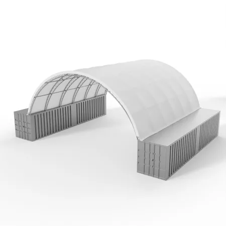 Zesílená střecha kontejneru 12x12m PVC 750g/m2
