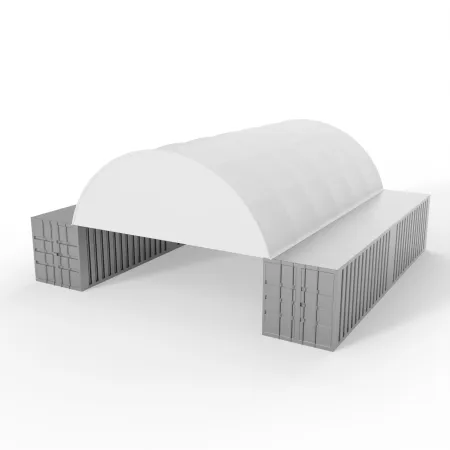 Štítová clona s rámem pro zastřešení 8m PVC 750g/m²