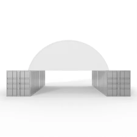 Štítová clona s rámem pro zastřešení 8m PVC 750g/m²