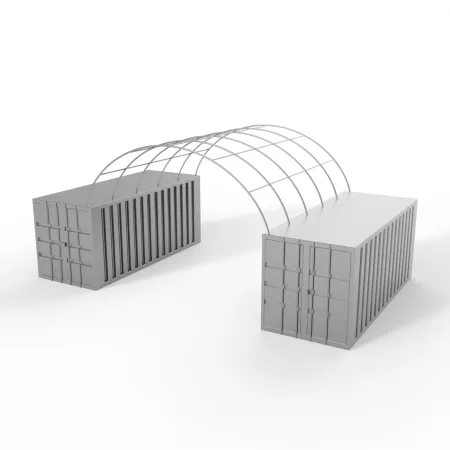 Kontejnerové zastřešení 6x6 m PVC 750 g/m²