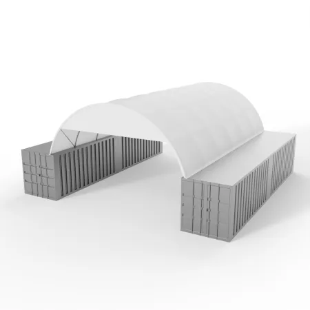 Štítová clona pro zastřešení 8m PVC 750g/m²