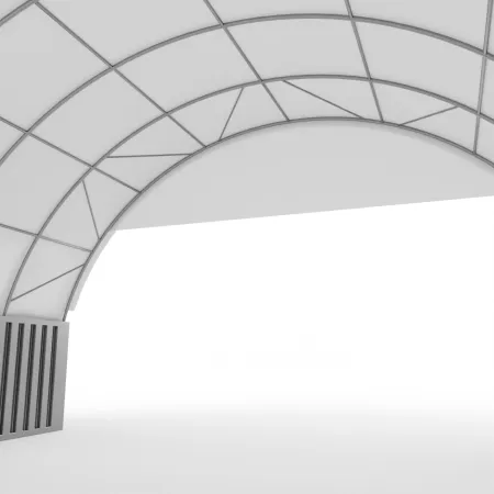Štítová clona pro zastřešení 8m PVC 900g/m²