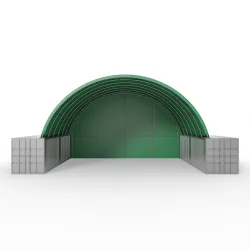 Zadní stěna pro přístřešek kontejneru ze zeleného 6m PVC 750g/m2