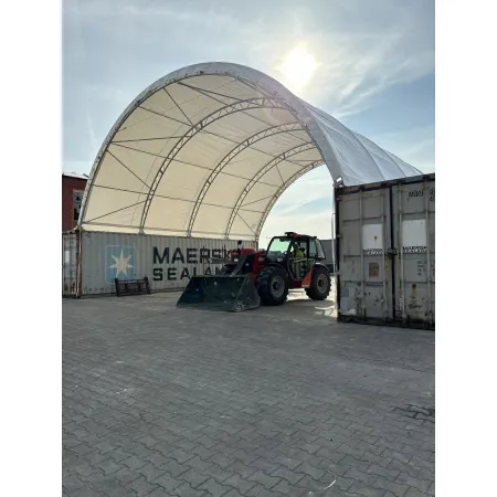 Kontejnerové zastřešení zesílené 12x12 m PVC 900 g/m²