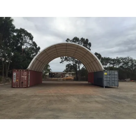 Kontejnerové zastřešení 12x24 m PVC 750 g/m²