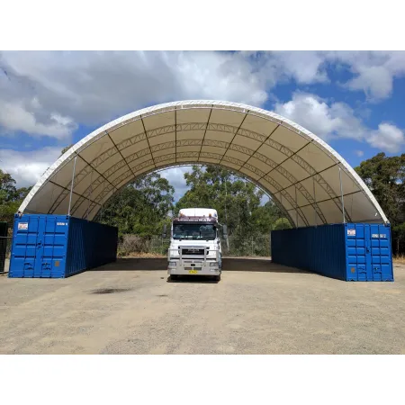 Kontejnerové zastřešení zesílené 12x24 m PVC 900 g/m²