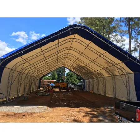 Stanová hala se sedlovou střechou 12,2x24,4 m PVC 750 g/m²