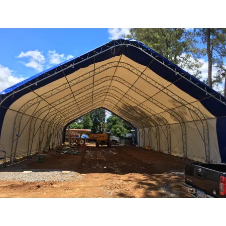 Stanová hala se sedlovou střechou 12,2x36,6 m PVC 750 g/m²