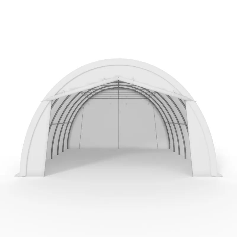 Zakřivená stanová hala 6,1x9,15 m PVC 750g/m2