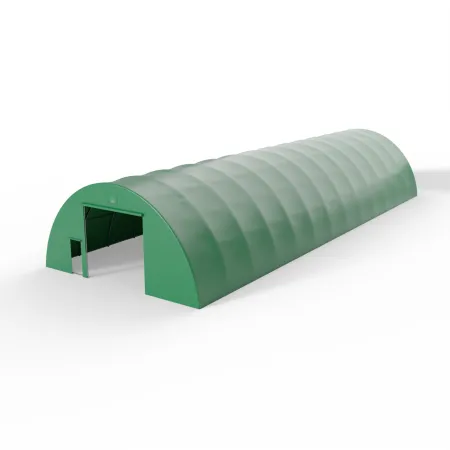 Oboustranná stěna pro obloukovou halu 12 m v zeleném provedení PVC 750 g/m²