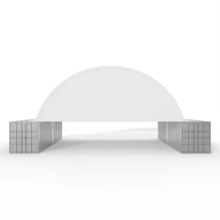 Štítový kryt s rámem pro zastřešení zesíleného 12 m PVC 750 g/m²