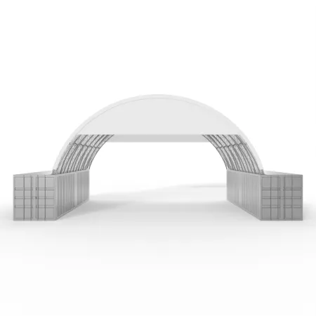 Štítový kryt s rámem pro zesíleného zastřešení 12m PVC 750g/m²