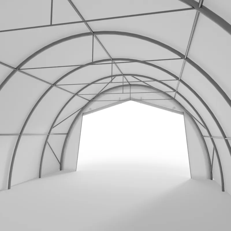 Zakřivená hala pro stany 6,1x12,8m PVC 900g/m²