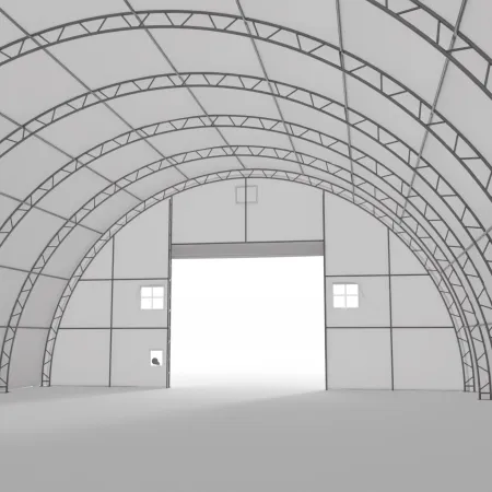 Zakřivená hala pro stany 15,25x30,5 m PVC 900g/m²