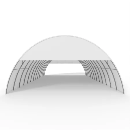 Štítový kryt s rámem pro obloukovou halu 12 m PVC 750 g/m²