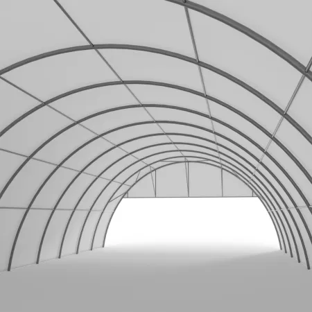 Štítový kryt s rámem pro obloukovou halu 12 m PVC 900 g/m²