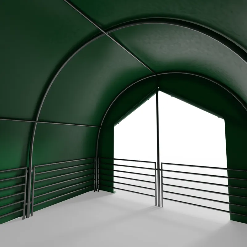 Přední stěna pro výběh pro zvířata 4x4m PVC 750g/m²