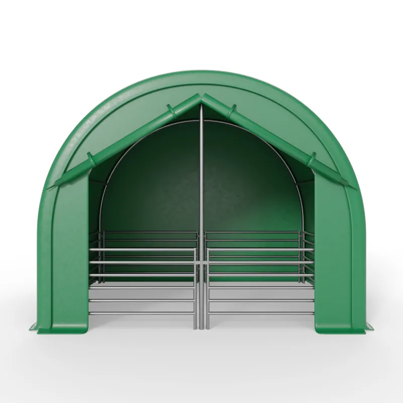 Přední stěna pro výběh pro zvířata 4x4m PVC 750g/m²