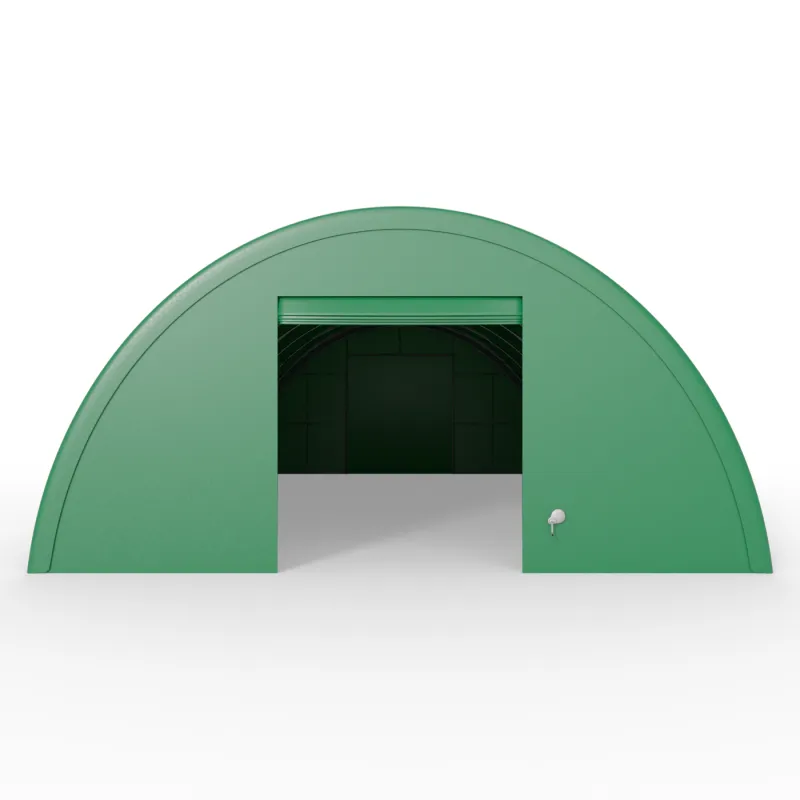 Plachtová hala zesílená 12,2x18 m PVC 750 g/m² v zeleném provedení