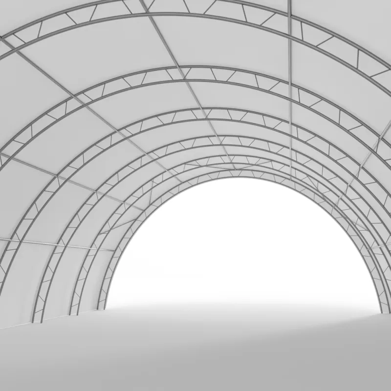 Zesílená oblouková stanová hala 12,2x30 m PVC 750 g/m²