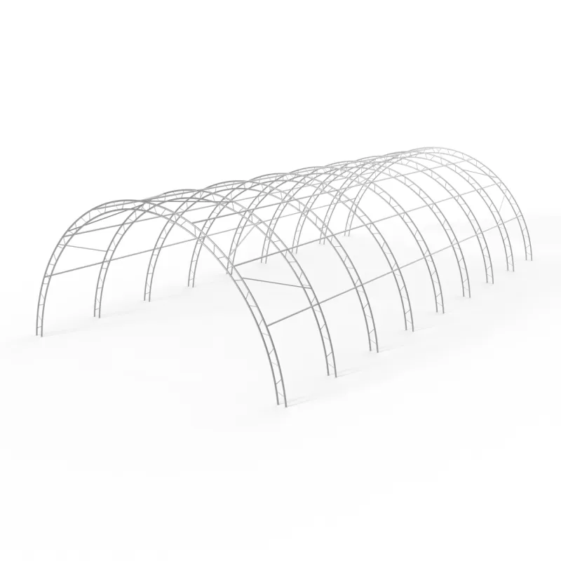 Zesílená oblouková stanová hala 12,2x30 m PVC 750 g/m² v zeleném provedení