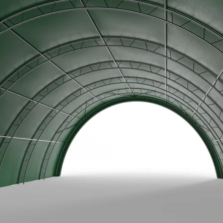 Zesílená oblouková stanová hala 12,2x30 m PVC 900 g/m² v zeleném provedení