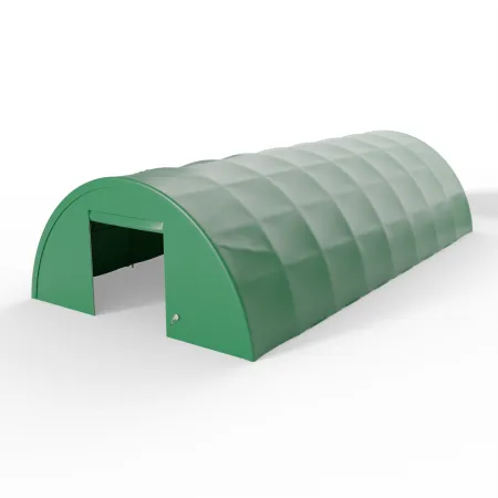 Oboustranná stěna pro zesílenou obloukovou halu 12 m PVC 750 g/m² v zeleném provedení