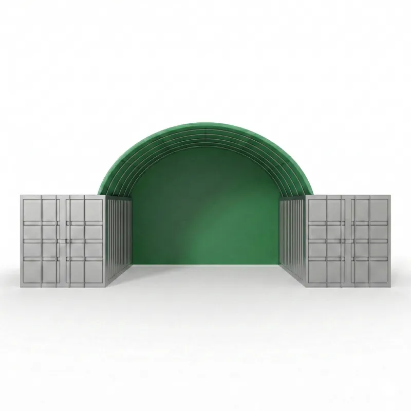 Zadní stěna bez stelaže do kontejnerového zastřešení v zeleném provedení 6 m PVC 750 g/m²