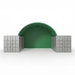 Zadní stěna bez stelaže do kontejnerového zastřešení v zeleném provedení 6 m PVC 900 g/m²