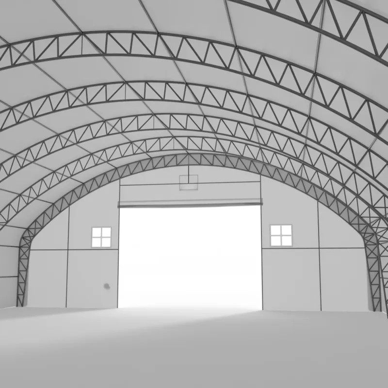 Plachtová hala se svislými bočními stěnami 15,25x30,5 m PVC 750 g/m²