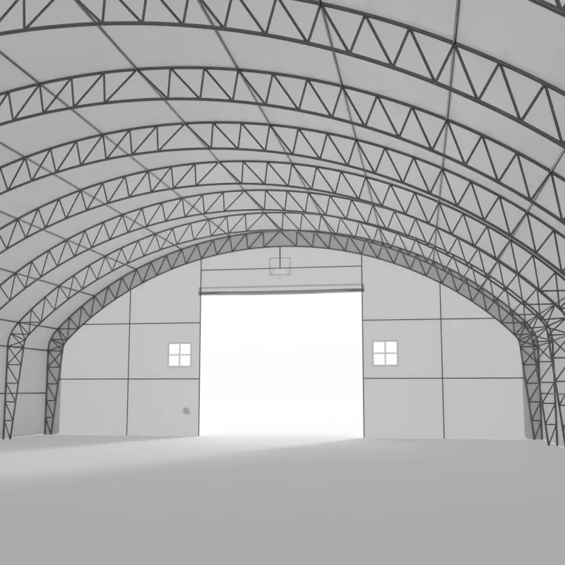 Plachtová hala se svislými bočními stěnami 18,3x24,4 m PVC 750 g/m²