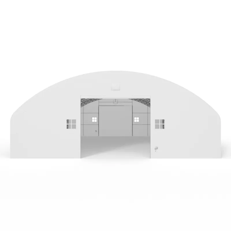 Plachtová hala se svislými bočními stěnami 18,3x24,4 m PVC 900 g/m²