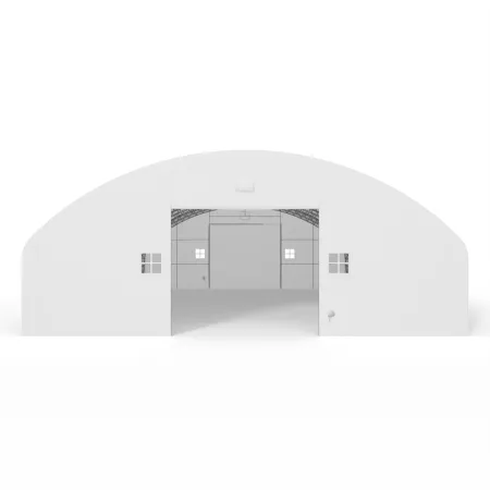 Plachtová hala se svislými bočními stěnami 18,3x45,75 m PVC 750 g/m²